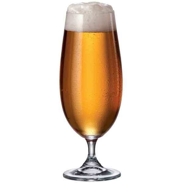 Set pahare de bere Bohemia Glass Sylvia Beer, 6 buc., 380 ml cu scaun 1000358