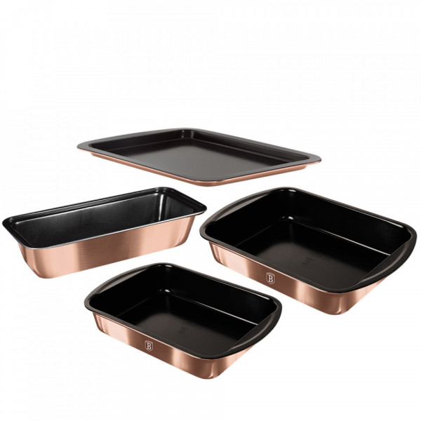 Set tavi pentru cuptor (4 piese) Metallic Line Rose Gold Edition Berlinger Haus 260 7621
