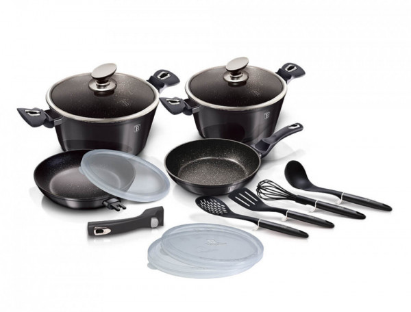 Set oale si tigai (13 piese) Metallic Line Carbon Pro Edition BerlingerHaus 260 7059