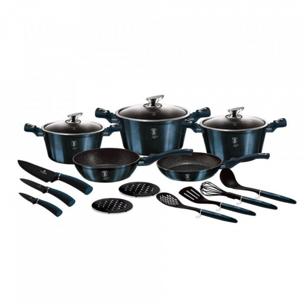 Set oale, tigai si ustensile aquamarine (17 piese) BerlingerHaus 260 6164