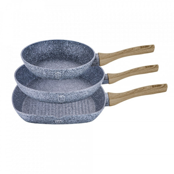 Set tigai marmorate (3 piese) din aluminiu forjat Forest Light Brown Line Berlinger Haus 260 1568