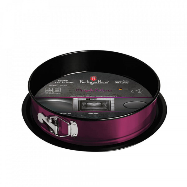Tava pentru cuptor rotunda cu pereti detasabili Purple Eclipse Collection BerlingerHaus 260 6801