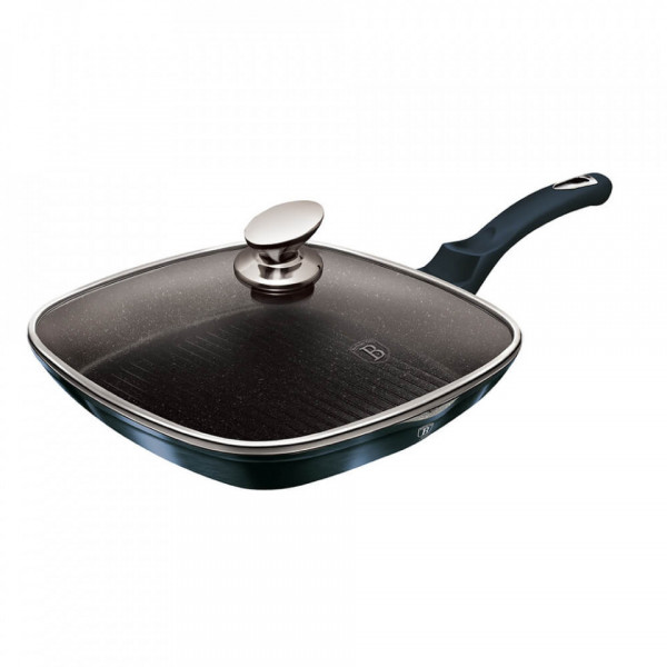 Tigaie grill cu capac Aquamarine Metallic Line BerlingerHaus 260 7028