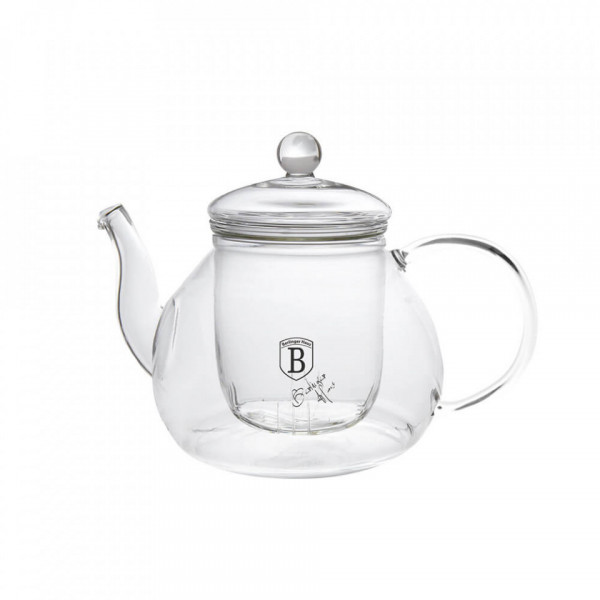 Ceainic din sticla cu infuzor Black Silver Collection BerlingerHaus 260 7828