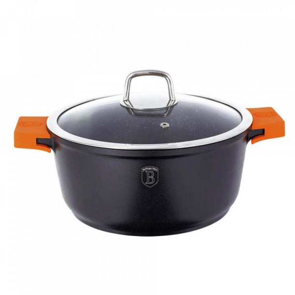 Oala cu capac 28 cm Granit Diamond Line Berlinger Haus 260 1096N