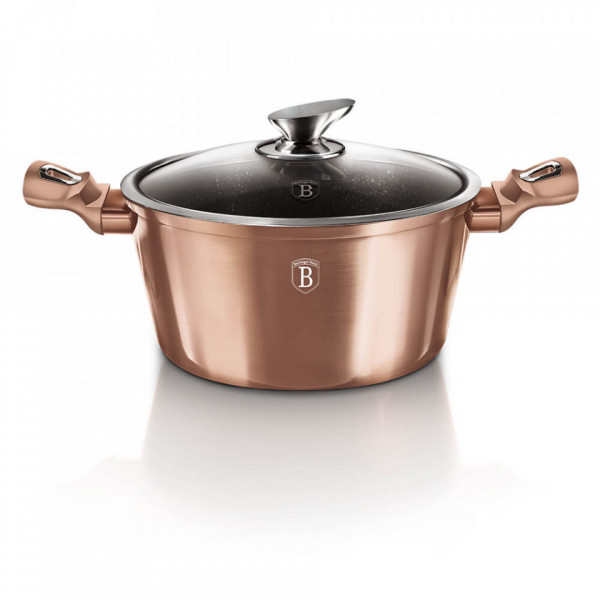 Oala cu capac Rose Gold Metallic Line BerlingerHaus 260 6194