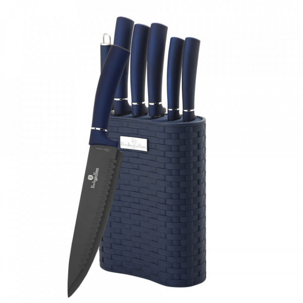 Set cutite cu suport aquamarine (7 piese) BerlingerHaus 260 2526