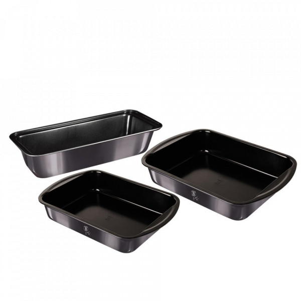 Set tavi pentru cuptor (3 piese) Metallic Line Carbon Pro Edition Berlinger Haus 260 7631