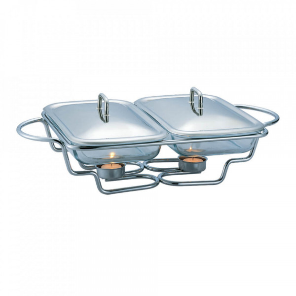 Vas de incalzit dublu (Food Warmer) 2x1.5L Black Silver Collection Berlinger Haus 260 1383