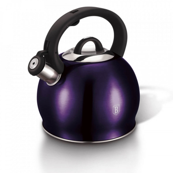 Ceainic din otel inoxidabil cu fluier 3 Litri Purple Eclipse Collection BerlingerHaus 260 6831