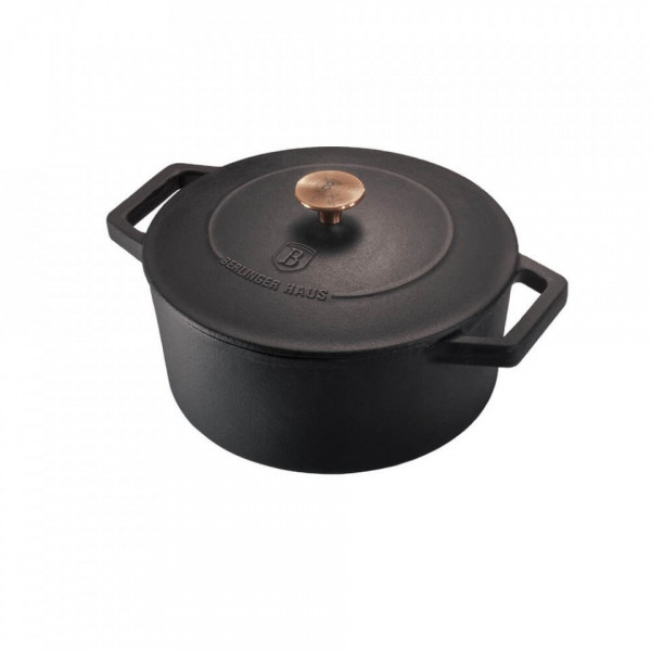 Oala cu capac 24 cm din fonta Black Rose Collection Berlinger Haus 260 6492