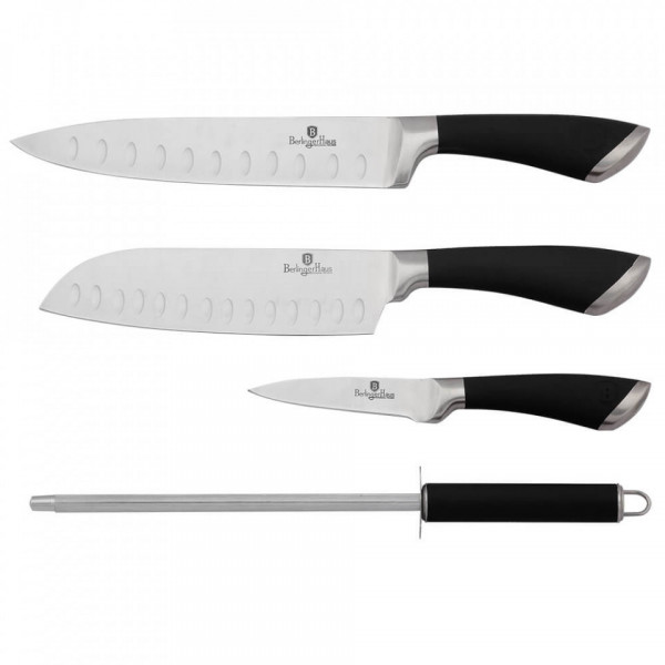 Set cutite (4 piese) otel inoxidabil Black Silver Collection Berlinger Haus 260 2017