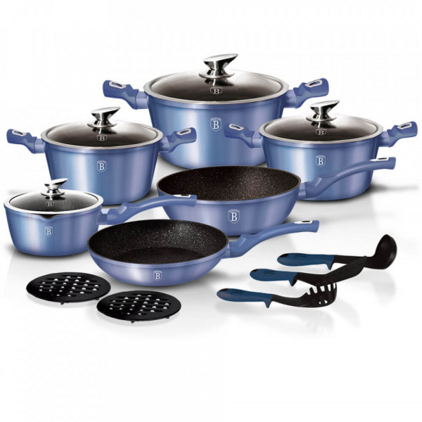 Set oale si tigai albastru (15 piese) BerlingerHaus 260 1659