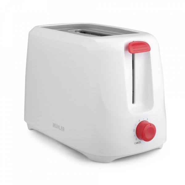 Toaster de pâine Muhler MT-969, izolat termic, alb, buton roșu 1003535