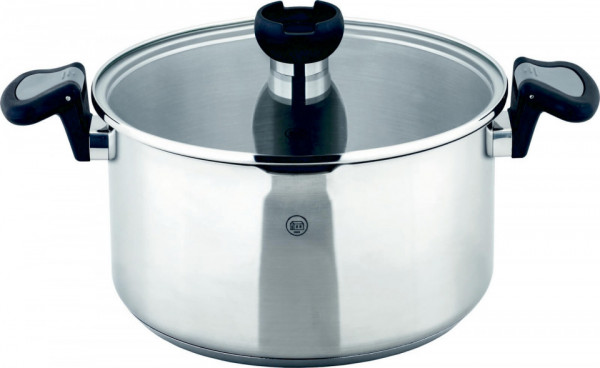 Oala cu capac inalta din otel inoxidabil (inox) 24 cm Aron Carl Schmidt Sohn 150 60589