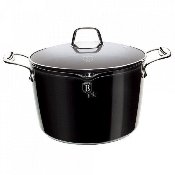 Oala cu capac jumbo royal black 24cm BerlingerHaus 260 1680