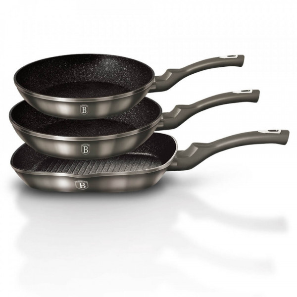 Set tigai carbon metallic (3 piese) BerlingerHaus 260 1274