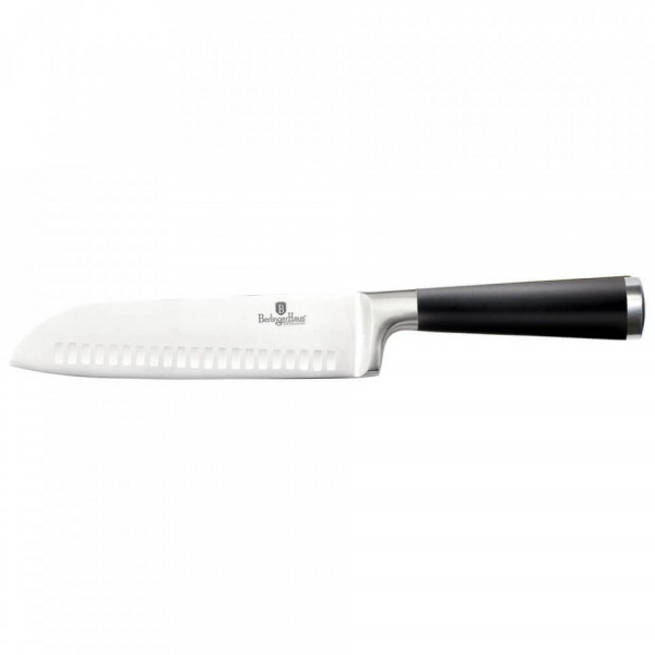 Cutit Santoku 17.5 cm din otel inoxidabil Black Silver Collection Berlinger Haus 260 2453