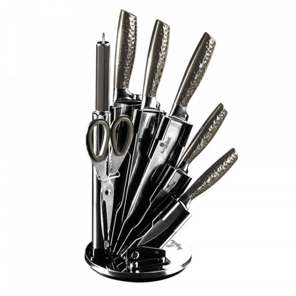 Set cutite cu suport carbon metallic (8 piese) BerlingerHaus 260 2461