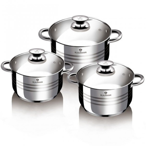 Set oale cu capac din otel inoxidabil (6 piese) Gourmet Line Blaumann 212 3160