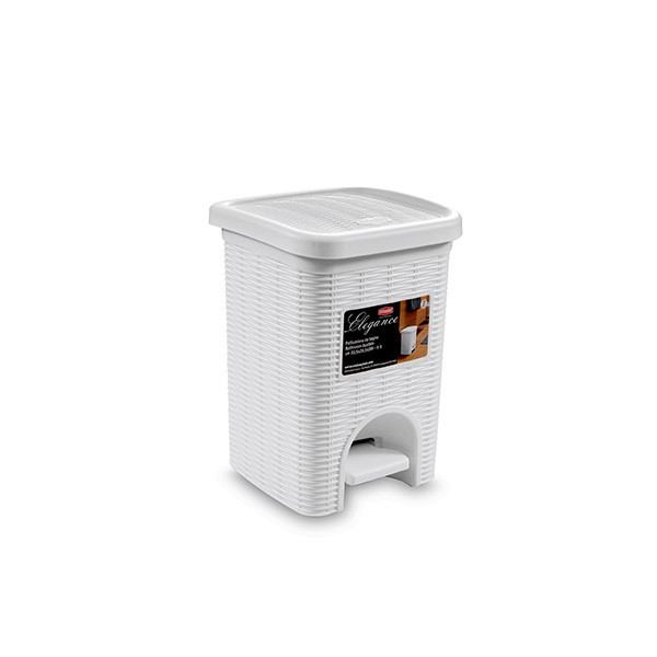 Coș de gunoi Stefanplast Elegance S, alb, 6L 646629
