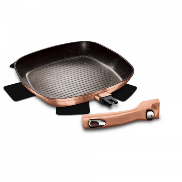 Tigaie grill rose gold 28cm BerlingerHaus 260 1950
