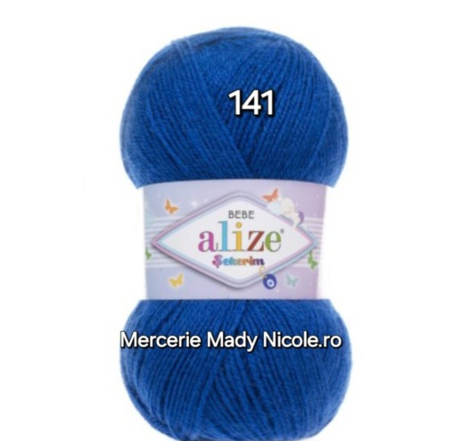 Alize Sekerim Bebe Cod 141 Albastru Pachet 5 bobine Pret 40 lei