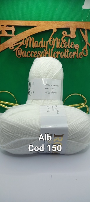 Rosa Sara Super Perle Cod 150 Alb Pachet 5 bobine