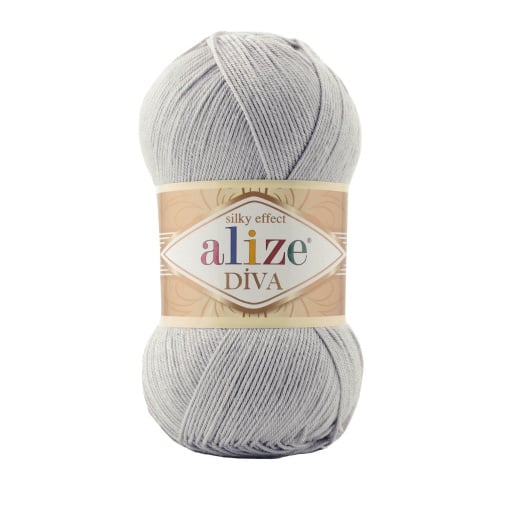 Alize Diva Silky Efect Cod 168 Gri Deschis