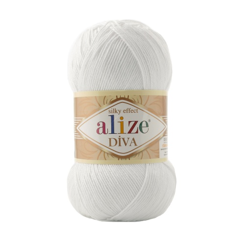 Alize Diva Silky Efect Cod 55 Alb