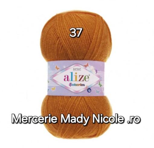 Alize Sekerim Bebe Cod 37 Ocru Pachet 5 bobine Pret 40 lei