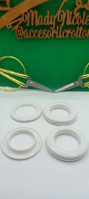 Anouri ,inel tip capsa perdea /draperie Culoare 1 Alb