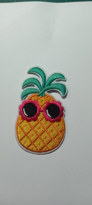 Aplicatie brodata Ananas 4,6cm /7,8 cm
