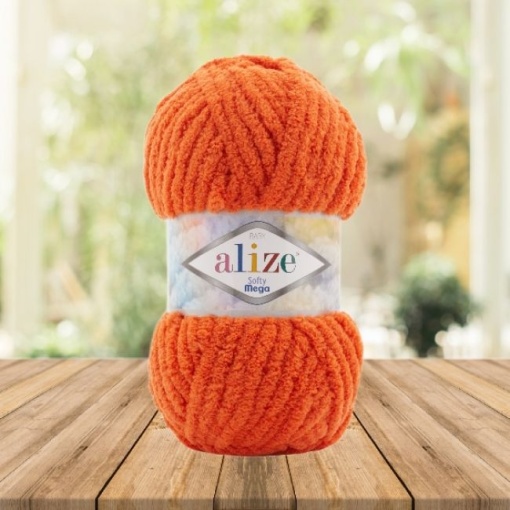 Alize Softy Mega Fir Catifea Cod 06 Portocaliu