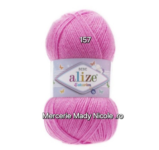 Alize Sekerim Bebe Cod 157 Roz Inchis Pachet 5 bobine Pret 40 lei