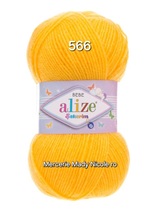 Alize Sekerim Bebe Cod 566 Galben Pachet 5 bobine Pret 40 lei