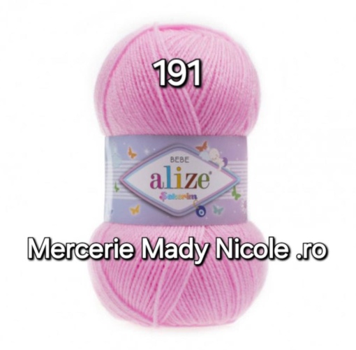 Alize Sekerim Bebe Cod 191 Roz Pachet 5 bobine Pret 40 lei