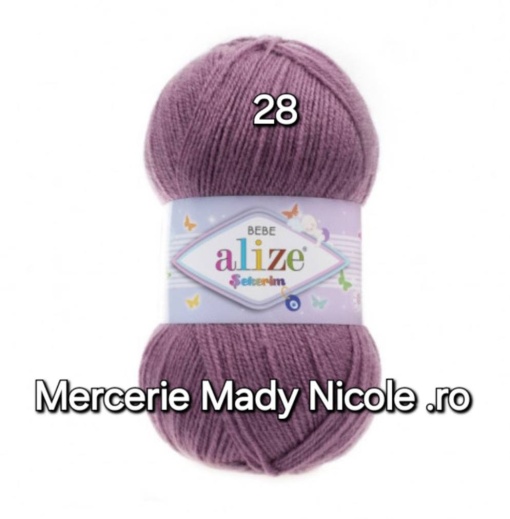 Alize Sekerim Bebe Cod 28 Lavanda Pachet 5 bobine Pret 40 lei