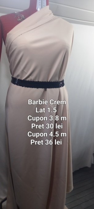 Barbie stofa elastica Crem Cupon 3,8m
