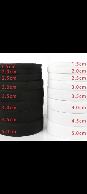 Elastic jartea Alb Lat 1.5 cm Rola 25 m