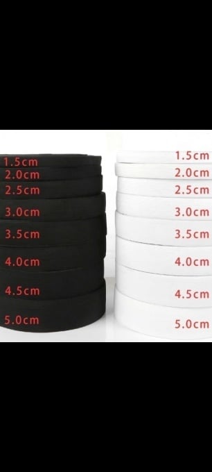 Elastic jartea Negru Lat 4 cm Rola 25 m
