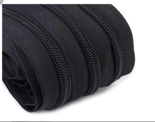 Fermoar lenjerii Tip 5 Rola 100m+100 Cheite NEGRU