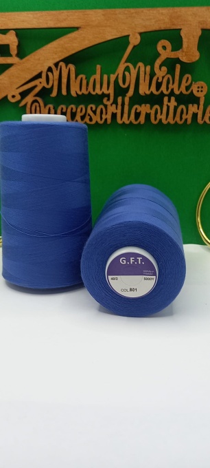 Ata cusut si surfilat Cod 801 Albastru