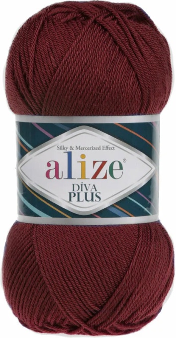 Alize Diva Plus 100 gr 220 m Cod 57 Visiniu