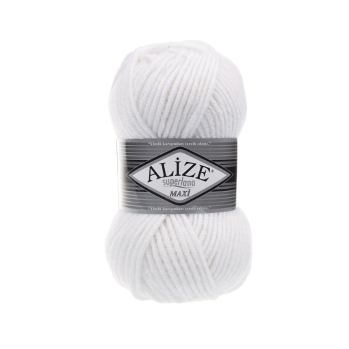 Alize Superlana maxi Cod 55 Alb