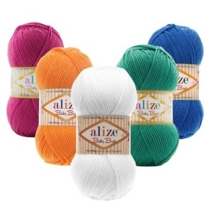 Alize Baby Best 100gr/200 m Cod 191 Roz Pachet 5 bobine - Img 3