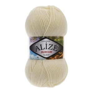 Alize Burcum Klasic Cod 01 Crem Pachet 5 bobine
