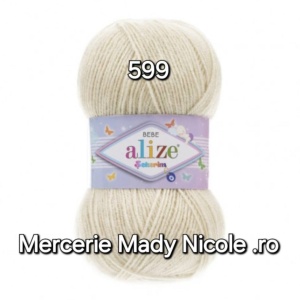 Alize Sekerim Bebe Cod 599 Bej 9 lei bobina Doar la pachet 5 bobine
