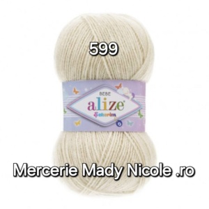Alize Sekerim Bebe Cod 599 Bej Pachet 5 bobine Pret 40 lei - Img 1