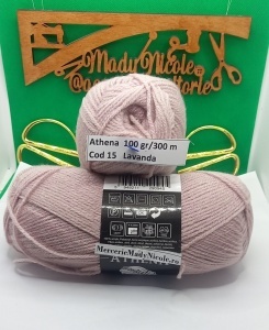 Athena Fir acril Pachet 5 bobine 100gr /300 m Cod 15 Lavanda